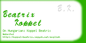 beatrix koppel business card